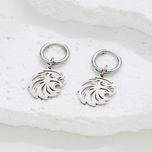 Pendientes de Acero Inoxidable con Diseño de Águila y Dragón, Estilo Simple, Exquisitos y Versátiles, Accesorios para Chicas - Product Image 3