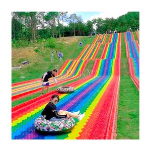 שלג שקופית יבש מצנרת שלג ורוד קשת כריש צבע שלג יבש מגלשות על גבעה עבור פארק שעשועים לילדים מבוגרים - Product Image 1