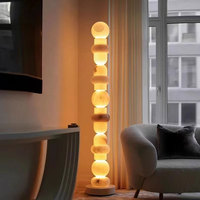 Lampadaire d'art en marbre simple et moderne de luxe personnalisé en usine VH, lampadaire décoratif à éclairage LED de haute qualité pour villa hôtel