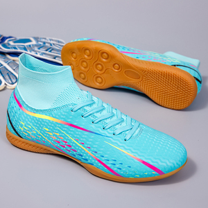 Scarpe da <span class=keywords><strong>Calcio</strong></span> Professionali Personalizzate con Tomaia in PU, Suola Piatta per Allenamento Indoor a Cinque - Product Image 1