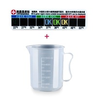 Bande thermométrique LCD réversible 22-53 ° Autocollant indicateur de température pour biberon, étiquette de test de température de l'eau pour lavage nasal