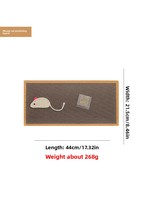Vente en gros transfrontalière usine Zhejiang : Griffoir pour chat en carton ondulé durable, anti-ennui, avec herbe à chat et souris décorées