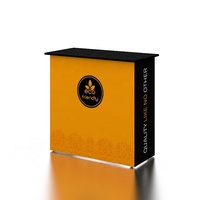 Comptoir promotionnel pliable en profilé aluminium avec impression personnalisée, étagères écologiques portables et pliables, table pop-up