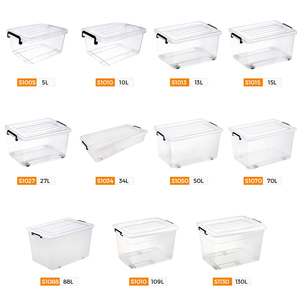 Phong Cách Mới Hộ Gia Đình 70l Không Thấm Nước Rõ Ràng Stackable Hộp Lưu Trữ Nhựa - Product Image 5