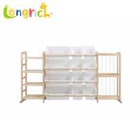 Étagère de rangement pour jouets moderne à 5 niveaux, écologique, hauteur réglable, mobile, en plastique, pour salon, salle de bain, bébé