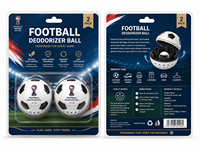 Balle désodorisante pour chaussures de sport en forme de ballon de football avec contrôle de l'humidité et fraîcheur de 60 à 90 jours pour les crampons de football, les sacs de sport et les casiers