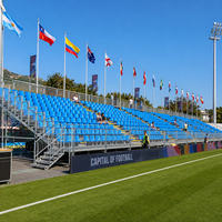 Tribunes permanentes de stade sportif, sièges de tribunes, gradins de terrain de football, système de sièges en métal pour gradins