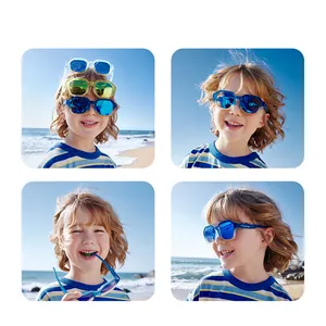 מסגרת צבע הדרגתית של KOCOTREE TAC TR90 מקוטב ילדים משקפי שמש מרובעים עגולים משקפי שמש לילדים בחוץ