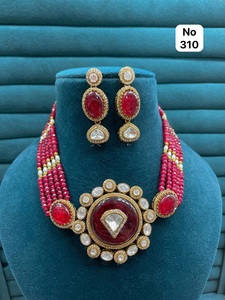 Conjunto de Collar de Diseño para Mujer con Detalles de Circonita y Piedras, Joyería Elegante de Moda, Proveedor Mayorista - Product Image 4