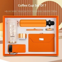 Ensemble cadeau d'entreprise de luxe Wisteria avec logo personnalisé, gobelet à café en céramique en acier inoxydable, carnet, batterie externe, stylo, clé USB Bluetooth