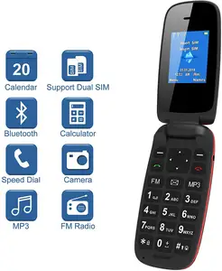 Quality Aussuan Cheap Folding Phone Mini Mobile Gsm Unlocked SIM 2G Dual Sim Slim Feature Phone For Young People