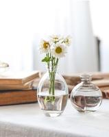 Vases à bourgeons en verre transparent rustique pour mariage, vente en gros, décoration, petits mini centres de table floraux, vases en verre colorés