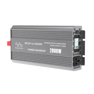 逆变器12v 24v 220v 2000瓦纯正弦波汽车逆变器，用于汽车卡车室外使用。