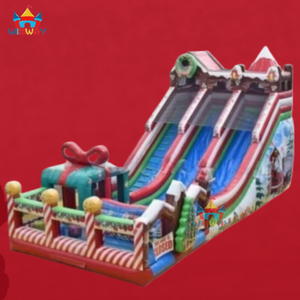 23ft Christmas Inflatable PVC Double Lane Tubing <b>Slide</b> 4x7m Customized Color Option 3-Year Warranty <b>for</b> Holiday Use - Product Image 2