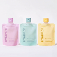 2024 vente en gros personnalisé imprimé thermoscellé liquide mini Gel douche cosmétiques échantillon sac bec pochette pour crème pour les mains shampooing