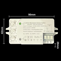 Détecteur de mouvement à micro-ondes 5,8 GHz AC85-265V 300W avec capteur LED et réglage LUX TIME SENS