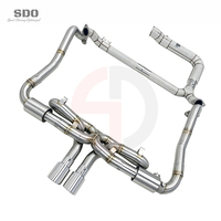 Système d'échappement complet en acier inoxydable SDO pour Porsche 718 Boxster Cayman 2.0T 2.5T 2016-2024 avec downpipe catalyseur à haut débit