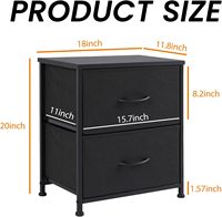 Table de chevet pour dortoir d'université pour enfants avec 2 tiroirs de rangement Mini commode Armoire supérieure en bois pour chambre à coucher à deux niveaux