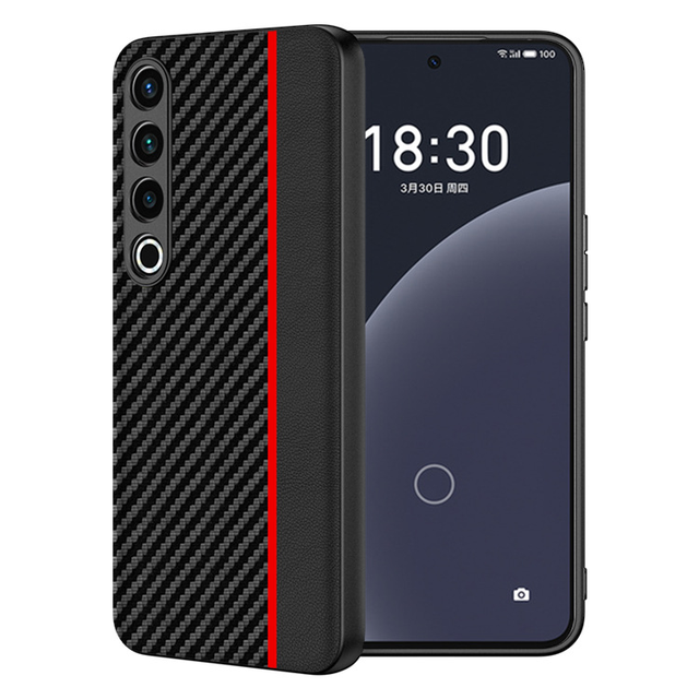 BAILI Factory Wholesale Phone Shell for MEIZU 20 Pro Fiber Texture Mobile Phone Cases MEIZU 20 Anti-shock Protection Back Cover