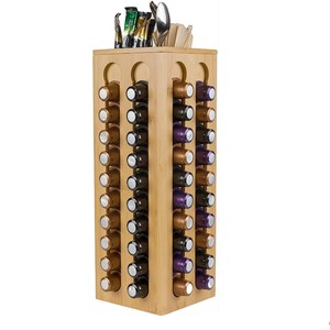 1 support de Capsules de café en bambou, joli Design, <span class=keywords><strong>porte</strong></span>-dosettes, rangement de 80 Capsules - Product Image 3