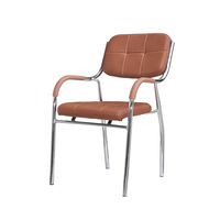 Chaise en maille pour bureau, sans roulettes, base fixe, chaise de conférence, salle de réunion, chaise de visiteur, chaise de bureau sans accoudoirs