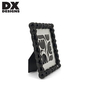 Cornice per Foto in Legno DX Designs 4X6 5x7 - Cornice Decorativa Nera Lucida <span class=keywords><strong>con</strong></span> Bordo Perlato Unico per Arredamento Casa e Ufficio - Product Image 2
