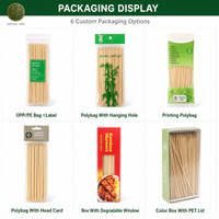 Brochettes en bambou de 4, 6, 8, 10, 12, 14, 16 pouces, bâtonnets en bois ronds et pointus, longueurs assorties, diamètres de 3 mm, 4 mm, 5 mm, plusieurs tailles, vente en gros