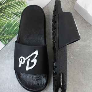 Nouveaux produits 2024 en gros nom de marque personnalisé logo 3D diapositives hommes pantoufles sandales bulle diapositives noir blanc - Product Image 4