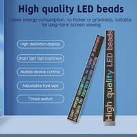 Affichage LED numérique programmable en forme personnalisée, bande longue, IP65, intérieur/extérieur, pour les magasins en chaîne, publicité en vitrine, P1.5-P3