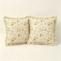 Housse de coussin décorative carrée en coton imprimée numériquement, durable, 17,7 pouces, pour canapé de salon, directement de l'usine