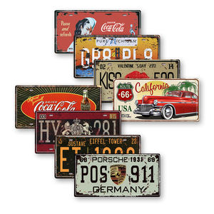 Letreros <span class=keywords><strong>de</strong></span> Metal Personalizados con Diseño <span class=keywords><strong>de</strong></span> Automóviles, Estilo Retro Vintage, Decoración <span class=keywords><strong>de</strong></span> Pared para Casa <span class=keywords><strong>de</strong></span> Campo, Temática <span class=keywords><strong>de</strong></span> Números <span class=keywords><strong>de</strong></span> Automóvil, Placas <span class=keywords><strong>de</strong></span> Matrícula Impresas - Product Image 1
