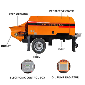 優れた性能を備えた真新しいデザイン10-15m ³/Hセルフローディングモバイルコンクリートミキサートレーラーミニコンクリートポンプ - Product Image 3