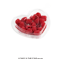 Boîte d'emballage en plastique transparent pour fraises, en PET recyclable, conteneur pour fruits frais, jetable avec couvercle