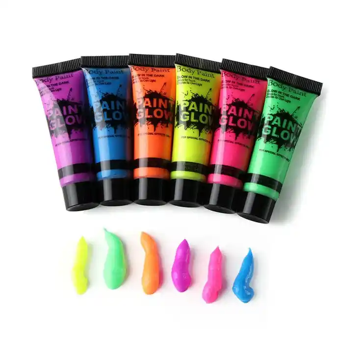 Uv Body Paint Set, 8 Colors 10ml/0.34oz Neon Fluorescent