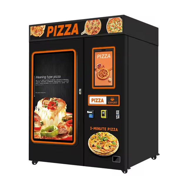 Fast Food Pizza Vending Machine Big Screen Vending Machine Customistic Logo Led Light on the Machine