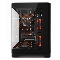 Paneles laterales Mid Tower Computer Gaming Micro ATX Case & Tower Gaming Cabinet Full Vision Vidrio templado Gamer PC Desktop 400MM