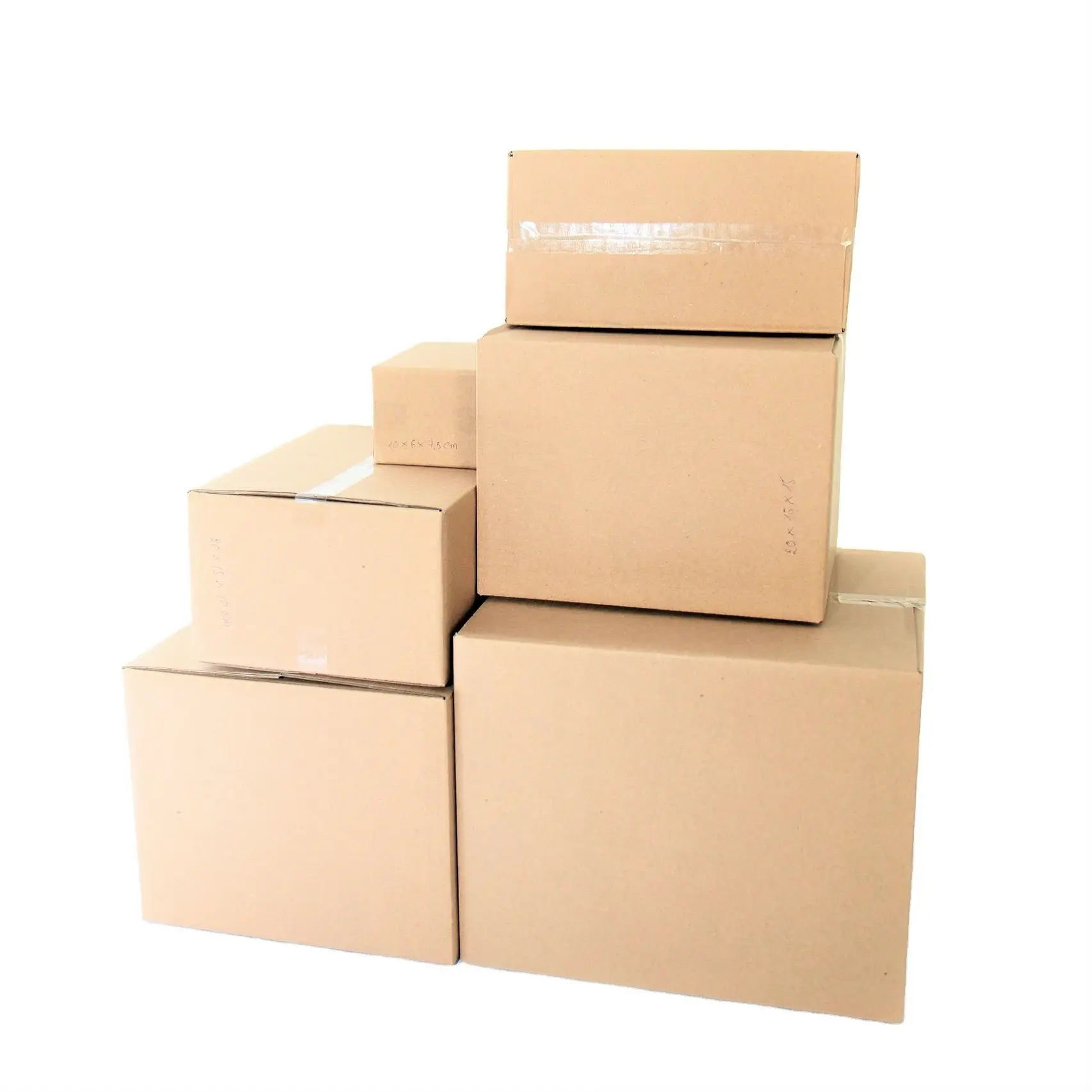 En iyi fiyat özelleştirilmiş 3 kat güçlü kahverengi hareketli karton oluklu kağıt ambalaj nakliye kutuları