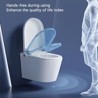WC intelligent mural européen MWD CE, sans bride, siphon en P 180 mm, réservoir encastré, bidet intelligent mural, vente en gros OEM
