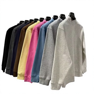 Custom Unisex Heavyweight Crewneck Sweatshirt Oversized Cotton Winter Sports <b>Jumper</b> Blank Applique <b>Pullover</b> Wholesale OEM - Product Image 3