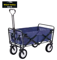 Chariot de transport pliable robuste en acier inoxydable pour extérieur, parc, plage, camping, courses, barbecue, pique-nique, équipement, Sea Glass