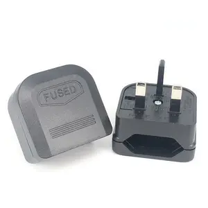 Euro transformer ke uk adapter plug dengan fuse VDE ke BS 1363 adaptor
