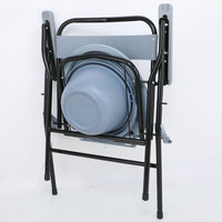 Chaise d'hôpital avec fonction toilette, pieds réglables, chaise de toilette pour personnes âgées, chaise de toilette en acier inoxydable, tabouret réglable en hauteur, support WC