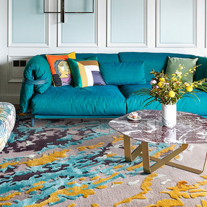 Mới nhất thảm chất lượng cao tùy chỉnh tinh tế phòng khách hiện đại phòng ngủ thảm handmade Tay Chần sợi vòng thảm thảm - Product Image 3