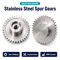 Custom CNC Machined Stainless Steel Spur Gears with Threaded Bore Internal Keyway Snap Ring Groove for OEM Factory Direct