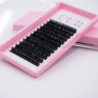 Vente en gros d'extensions de cils Premium Fournitures Plateaux de cils à volume individuel Extensions de cils en cheveux synthétiques de marque privée
