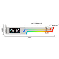 Support de carte graphique Z-X6 Premium au design métallique élégant avec écran LED ARGB pour ordinateur de bureau – Accessoires informatiques en stock