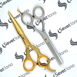 Ciseaux de coiffure professionnels, ciseaux de barbier, ciseaux à effiler professionnels pour barbier - Product Image 4