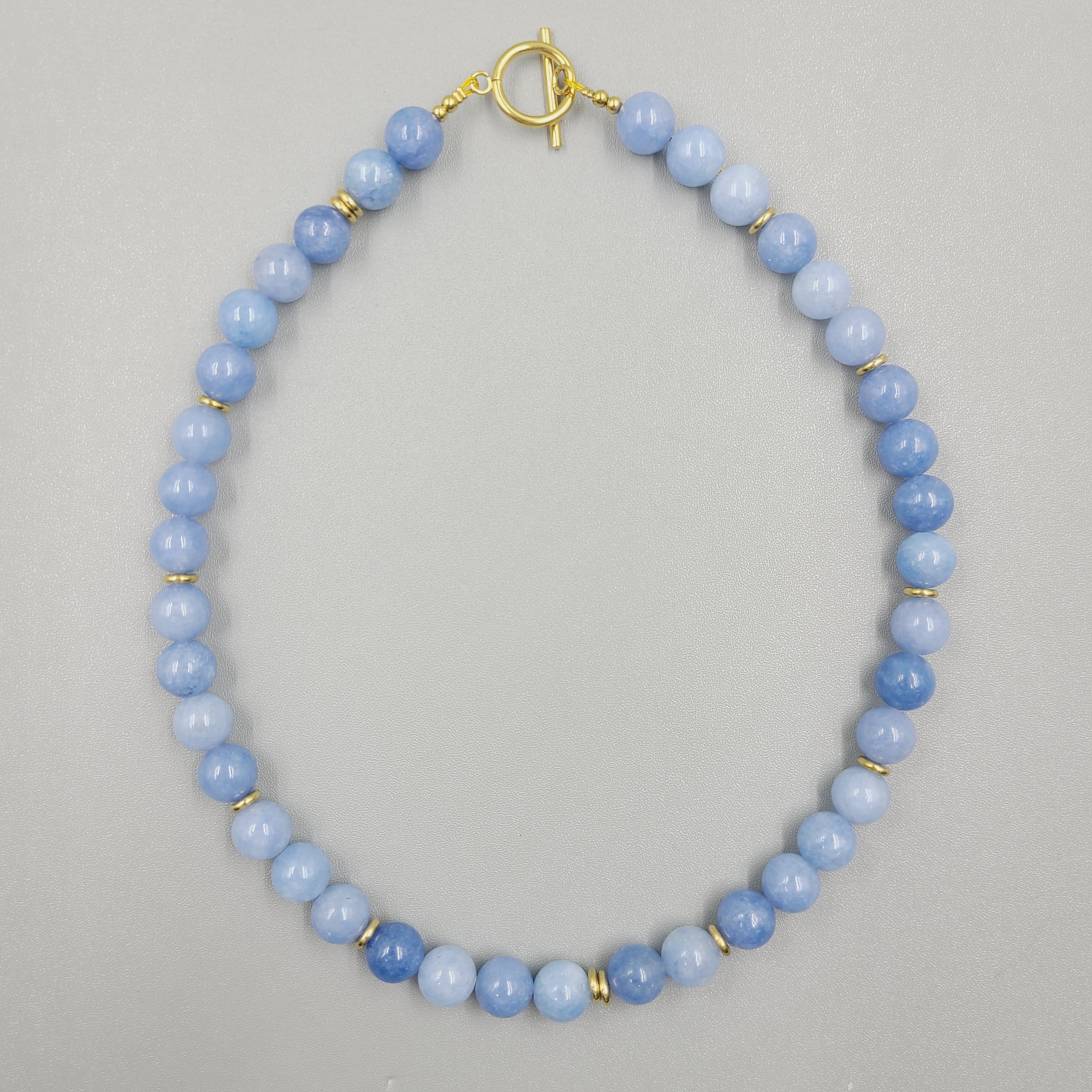 Collier en or et aigue-marine