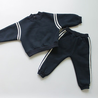 Vêtements d'hiver pour bébé personnalisés, ensemble sportif décontracté en deux pièces pour enfants, sweat-shirt en polaire et pantalon pour garçons et filles