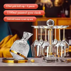 Cá Nhân 1500Ml Sáng Tạo Quay <span class=keywords><strong>Whisky</strong></span> Và Rượu Vang Decanter Pha Lê Thủy Tinh Quay Và Wobbling Tumbler Set - Product Image 4